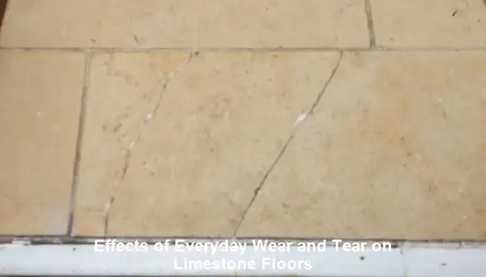 Effects of everyday wear on limestone floors