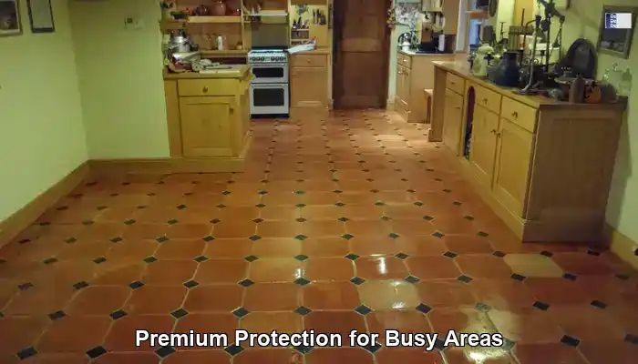 Satin topical sealer on terracotta: even finish and practical protection in busy areas
