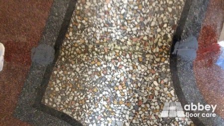 filling cracks in terrazzo floor