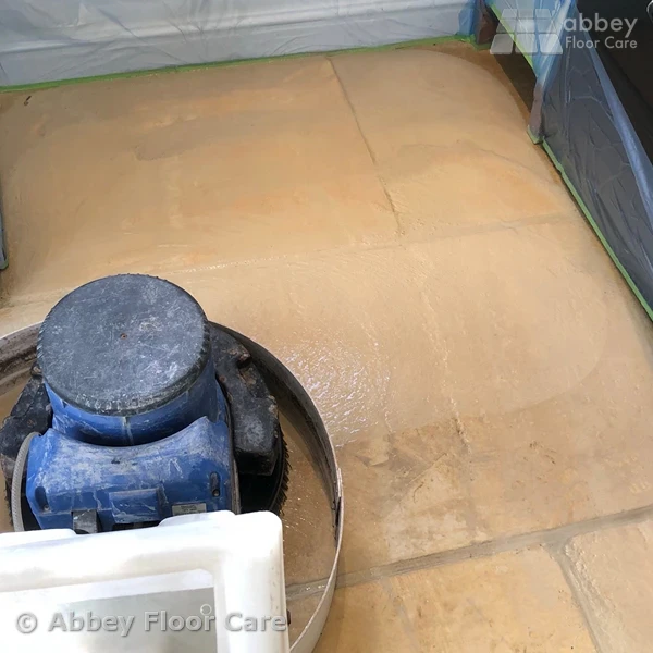 Deep Cleaning & Honing Limestone