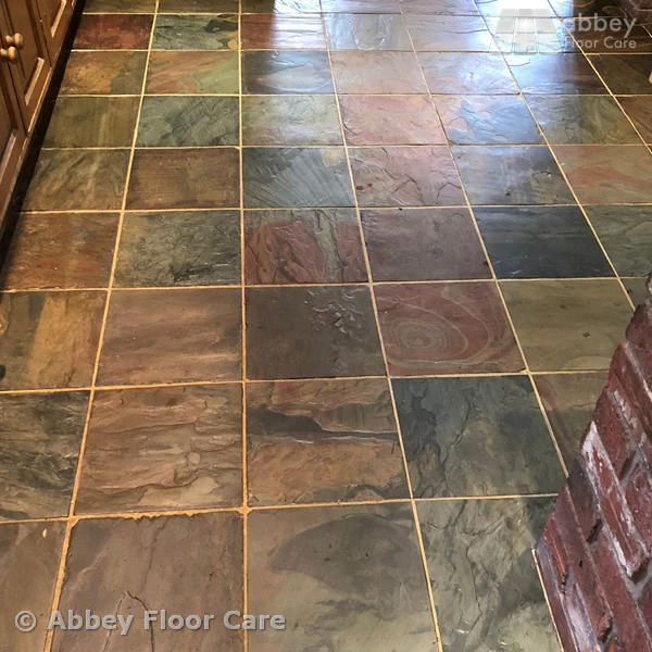 enjoy a beautiful slate tile floor